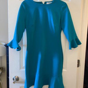 Teal 3/4 sleeve Likely Dress, Size 6